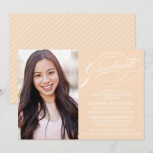 STYLISH ELEGANT SCRIPT GRADUATE PARTY INVITATION