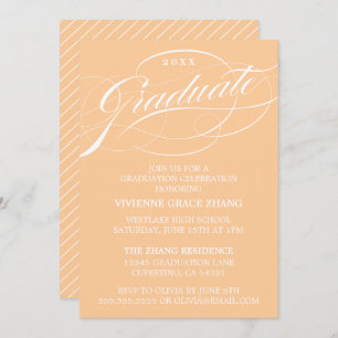 STYLISH ELEGANT SCRIPT GRADUATE PARTY INVITATION