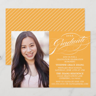 STYLISH ELEGANT SCRIPT GRADUATE PARTY INVITATION