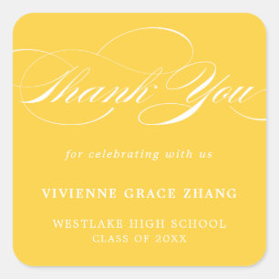 STYLISH ELEGANT SCRIPT THANK YOU STICKER