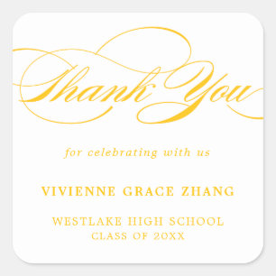STYLISH ELEGANT SCRIPT THANK YOU STICKER
