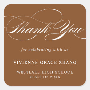 STYLISH ELEGANT SCRIPT THANK YOU STICKER