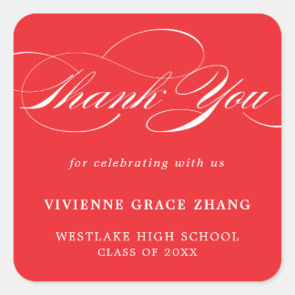 STYLISH ELEGANT SCRIPT THANK YOU STICKER