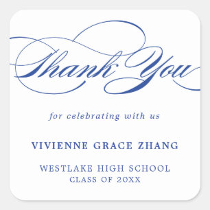 STYLISH ELEGANT SCRIPT THANK YOU STICKER