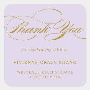 STYLISH ELEGANT SCRIPT THANK YOU STICKER