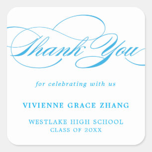 STYLISH ELEGANT SCRIPT THANK YOU STICKER