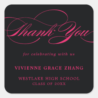 STYLISH ELEGANT SCRIPT THANK YOU STICKER