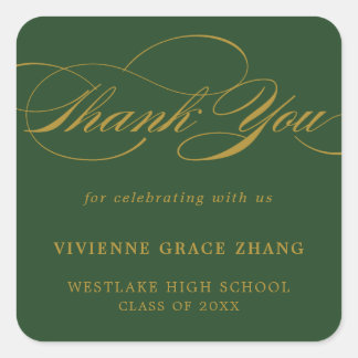 STYLISH ELEGANT SCRIPT THANK YOU STICKER
