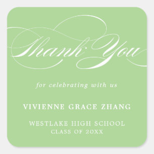 STYLISH ELEGANT SCRIPT THANK YOU STICKER