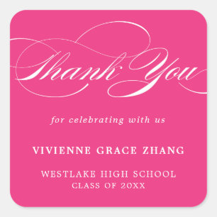 STYLISH ELEGANT SCRIPT THANK YOU STICKER