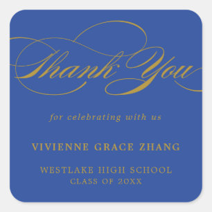 STYLISH ELEGANT SCRIPT THANK YOU STICKER