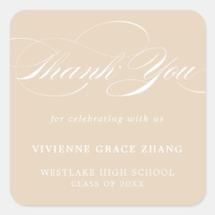 STYLISH ELEGANT SCRIPT THANK YOU STICKER