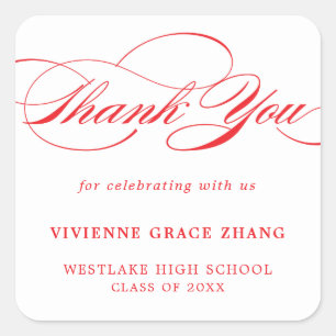 STYLISH ELEGANT SCRIPT THANK YOU STICKER