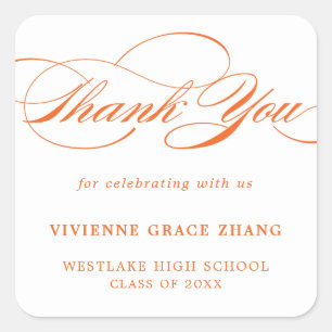STYLISH ELEGANT SCRIPT THANK YOU STICKER