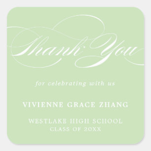 STYLISH ELEGANT SCRIPT THANK YOU STICKER