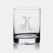Stylish Elegant Scroll Monogram Initial K