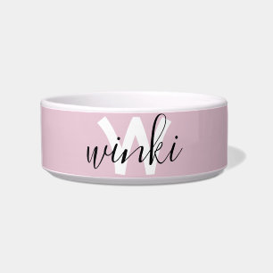 stylish Elegant typography pet name Bowl