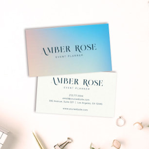 Stylish Elegant Typography Unique Gradient Artsy Business Card