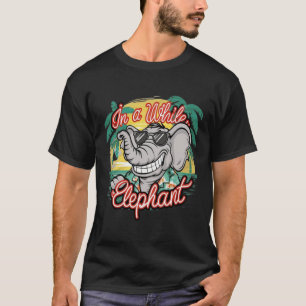 Stylish Elephant and Tropical Vibes T-Shirt