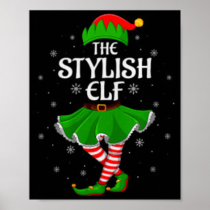 Stylish Elf Christmas Family Girls Women Elf Squad Poster
