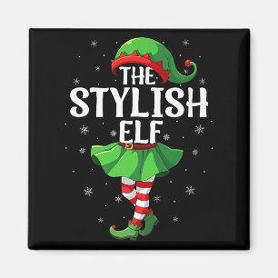 Stylish Elf Christmas Girls Women Elf Squad Xmas F Magnet