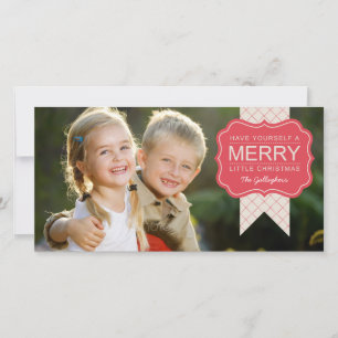 Stylish Embellishment Christmas Photo Card