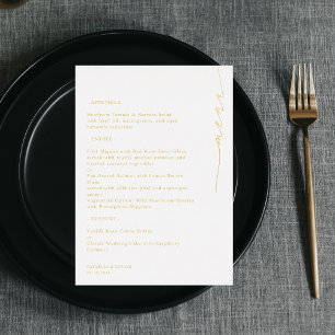 Stylish Engagement Wedding Bridal Shower Menu Card