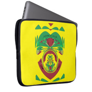 Stylish Ethiopian Red, Golden, Green: Protect Your Laptop Sleeve