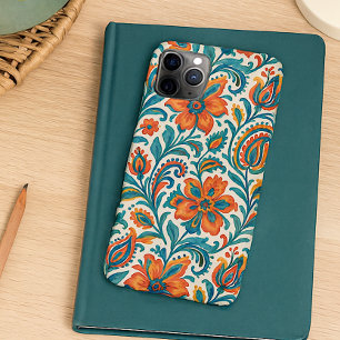 Stylish Ethnic Colourful Paisley Floral Art Patter iPhone 16 Pro Max Case