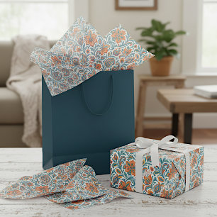 Stylish Ethnic Colourful Paisley Floral Art Patter Tissue Paper