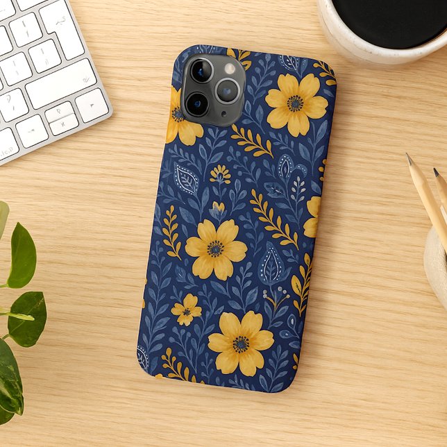 Stylish Ethnic Mediterranean Floral Art Pattern Case-Mate iPhone Case (Creator Uploaded)