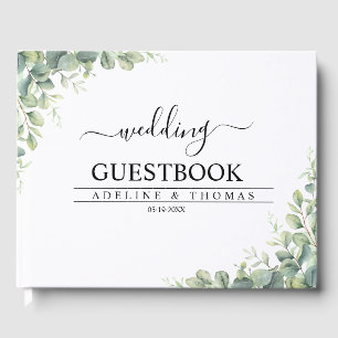 Stylish eucalyptus greenery guest book