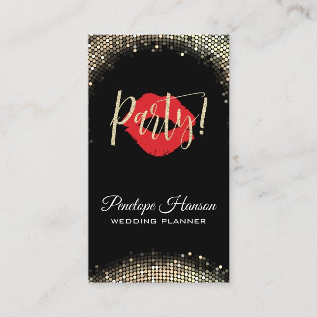 Stylish Event Planner Business Card (Front)