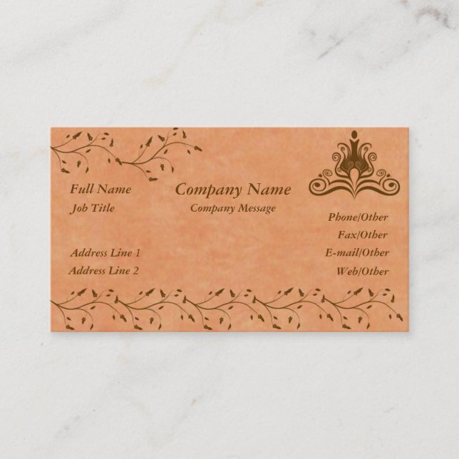 Stylish Fall Business Card Template (Front)