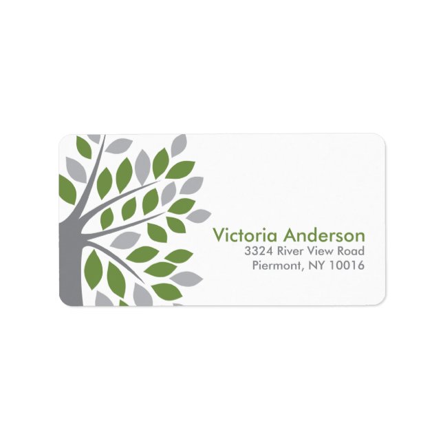 Stylish Fall Tree Return Address Labels. Label (Front)