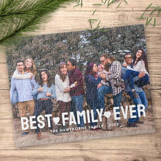 Stylish Family Photo Best Family Ever Jigsaw Puzzle (Creator Uploaded)