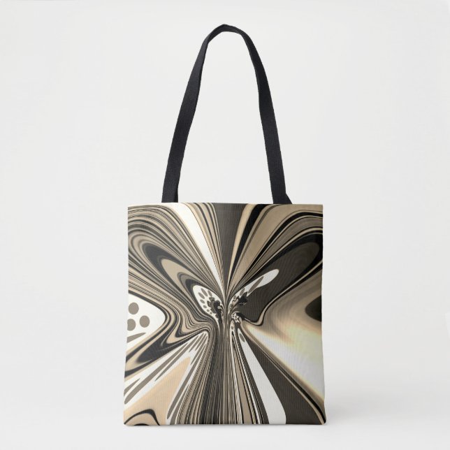 Stylish fantasy flower tote bag (Front)