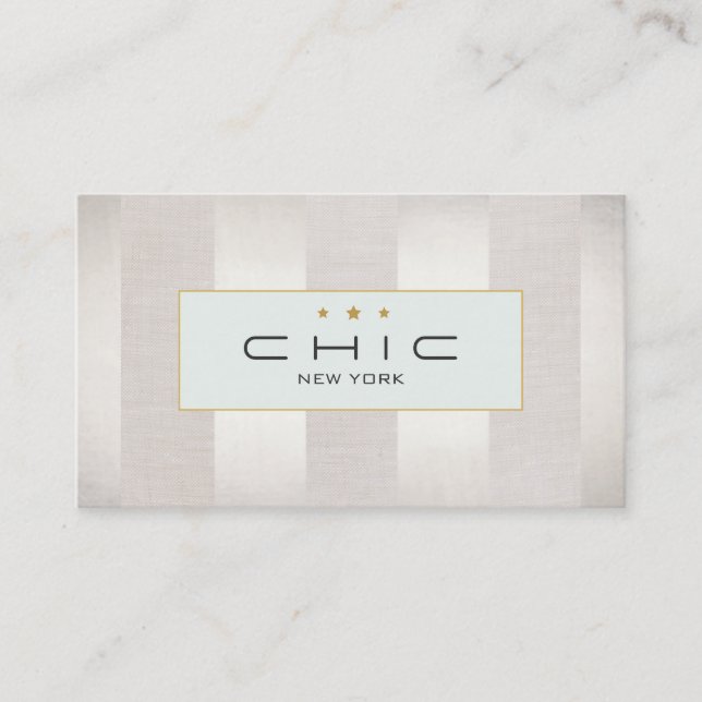 Stylish Fashion and Beauty Modern Striped Business Card (Front)