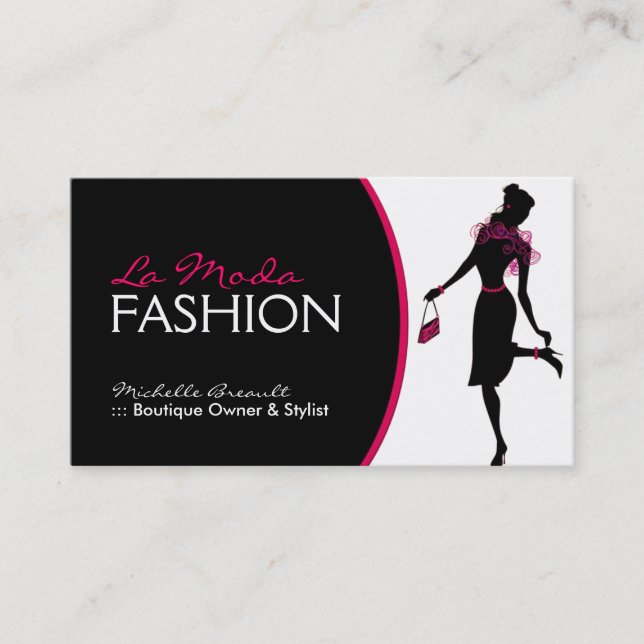 Stylish Fashion Designer Business Card (Front)