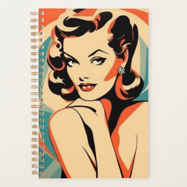 Stylish Fashion Vintage Poster Art Planner (Front)