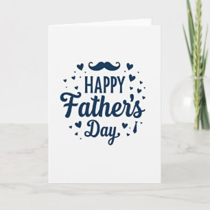 Stylish Fathers Day Moustache Card