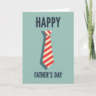 Stylish Fathers Day Necktie Card