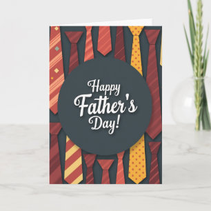 Stylish Fathers Day Neckwear Card