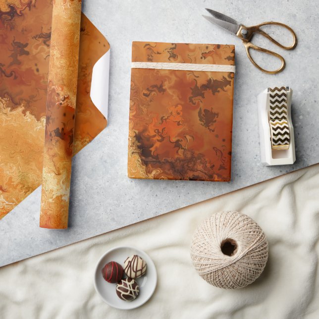 Stylish Faux Burled Walnut  Wrapping Paper (Crafts)