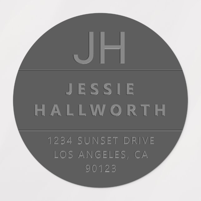 Stylish Faux Embossed Modern Monogram Waterproof (Design 1)