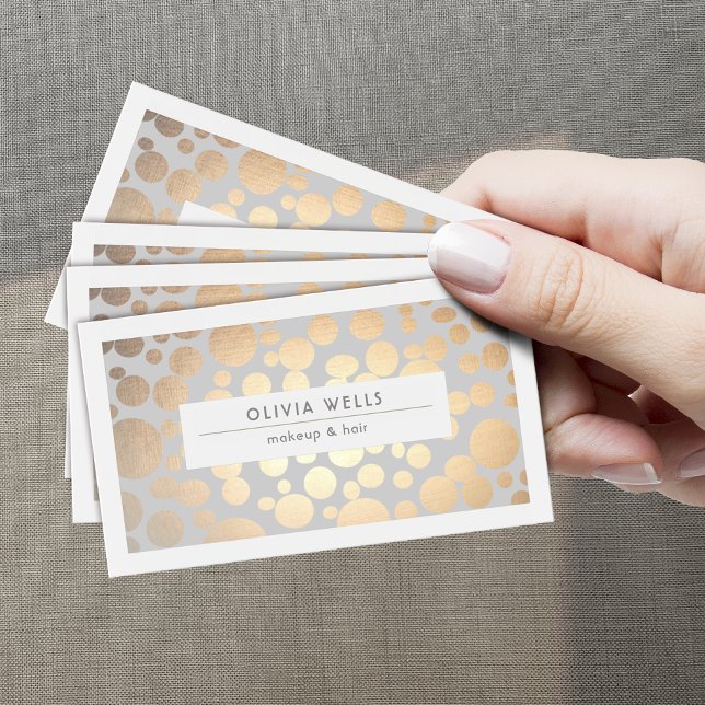 Stylish Faux Gold Foil Cosmetologist Salon and Spa Business Card (Creator Uploaded)