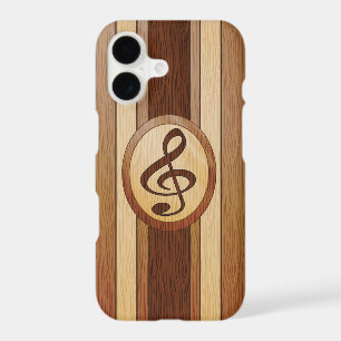 Stylish Faux Wood Treble Clef Inlay