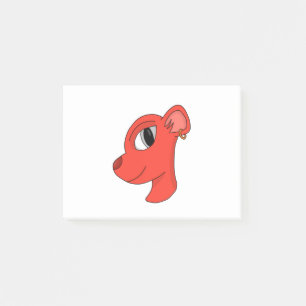 Stylish feline wearing earring post-it notes