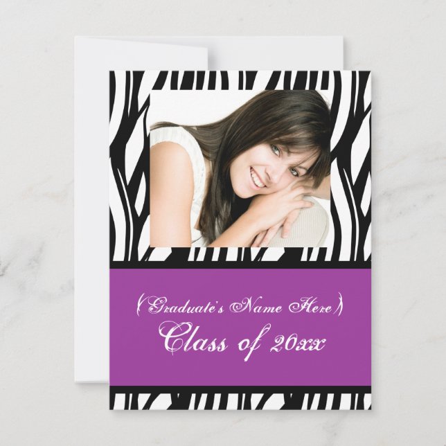 Stylish Feminine Graduation Invite (Front)