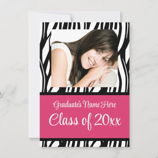 Stylish Feminine Graduation or Party Invite (Front)